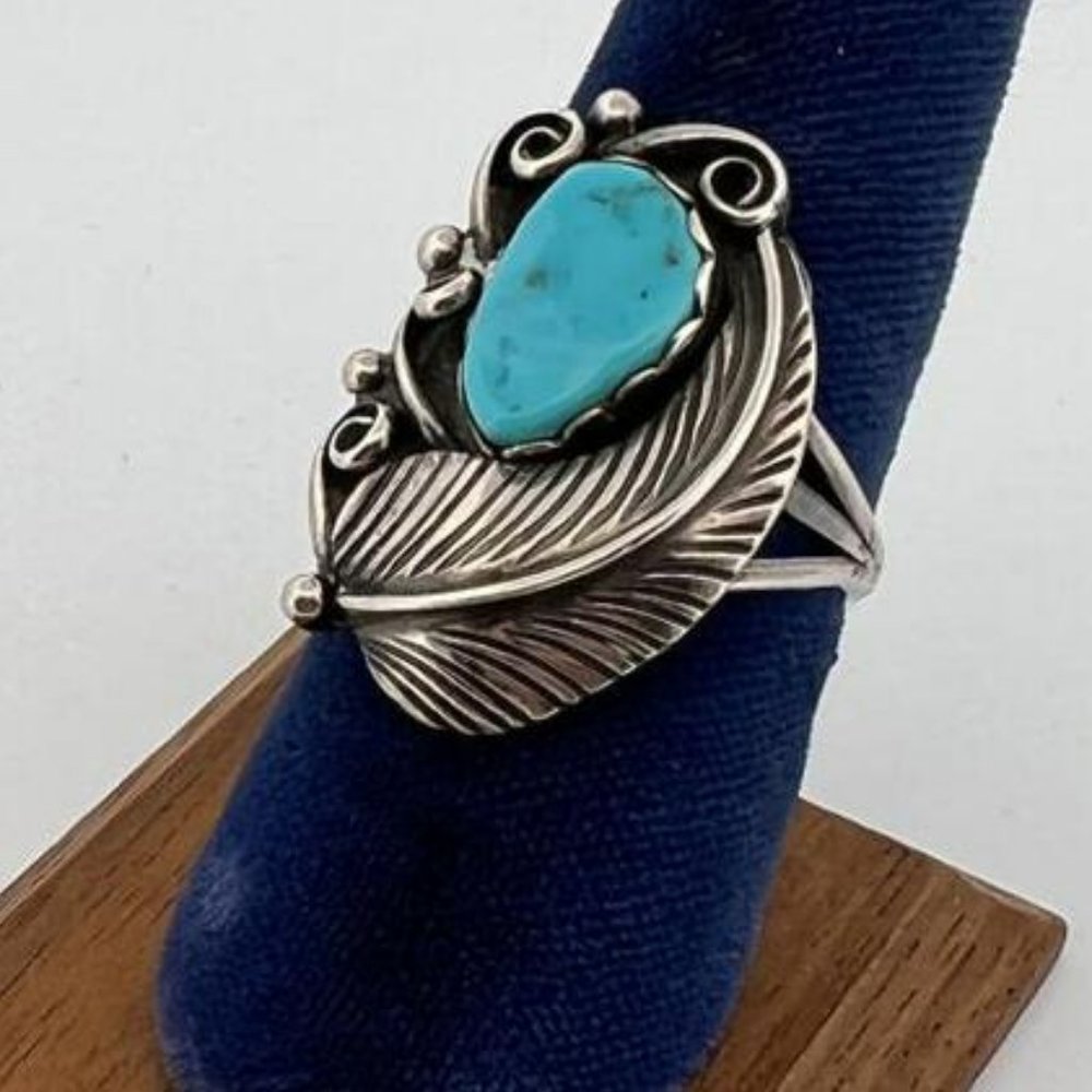 Navajo Sterling Silver Turquoise Ring